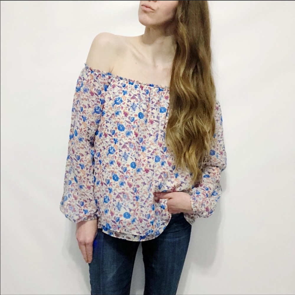 Sanctuary Chantel Floral Print Off Shoulder Top - Picture 3 of 7